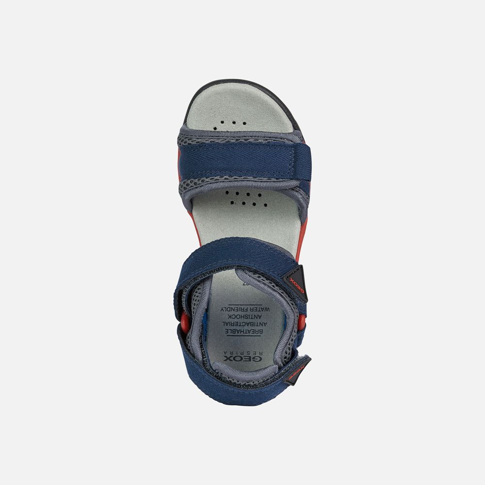 Sandales Geox Borealis - Bleu Marine/Rouge - Garcon 045289-DTF